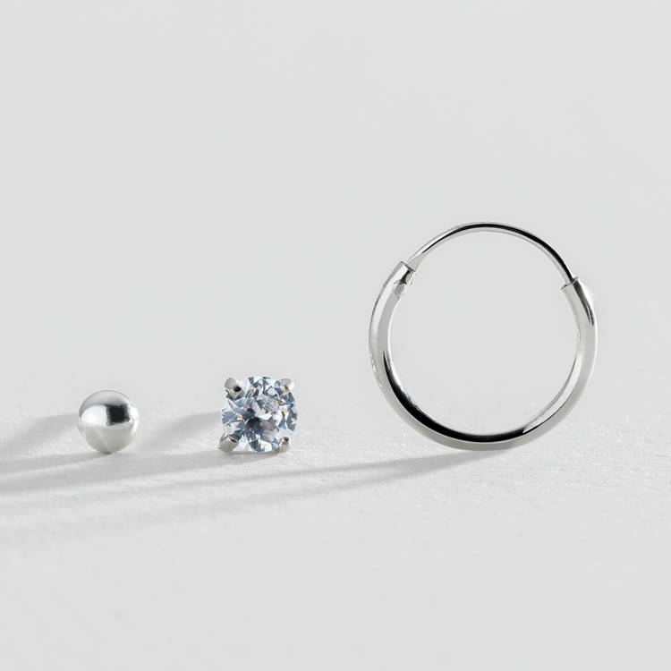 Revere ball and hoop earrings set 3 pairs, UK version