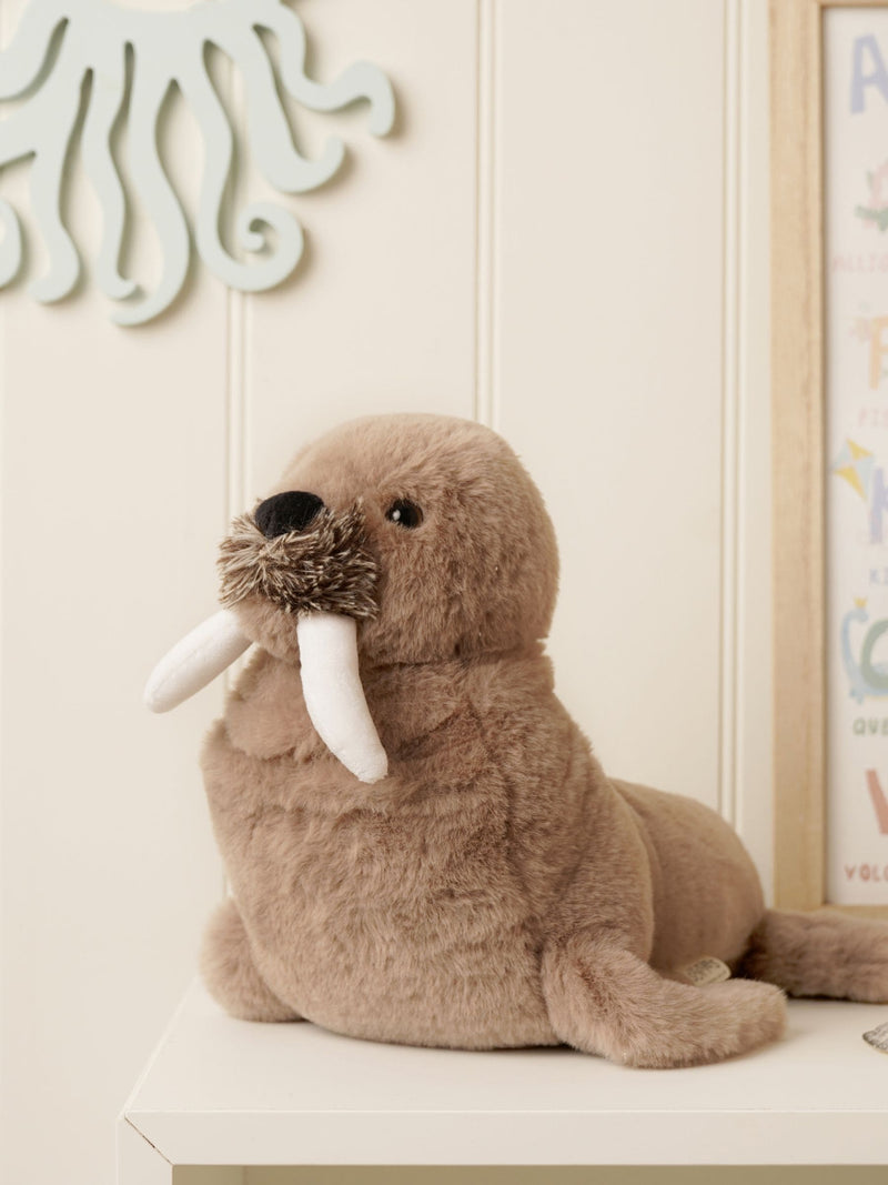 Widdop Walter Walrus plush with glow teeth 30cm, imported from the UK
