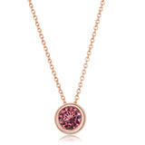 Costco UK Pink Tourmaline Round Cut Pendant Necklace in 14ct Rose Gold- Buy online at McGrocer