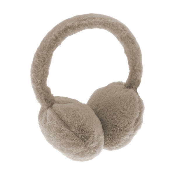 Ribbon faux fur earmuffs plain design, imported from the UK