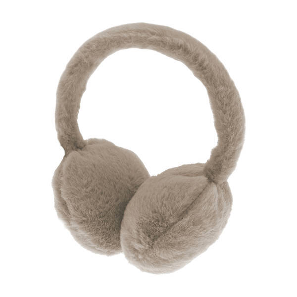 Ribbon faux fur earmuffs plain design, imported from the UK