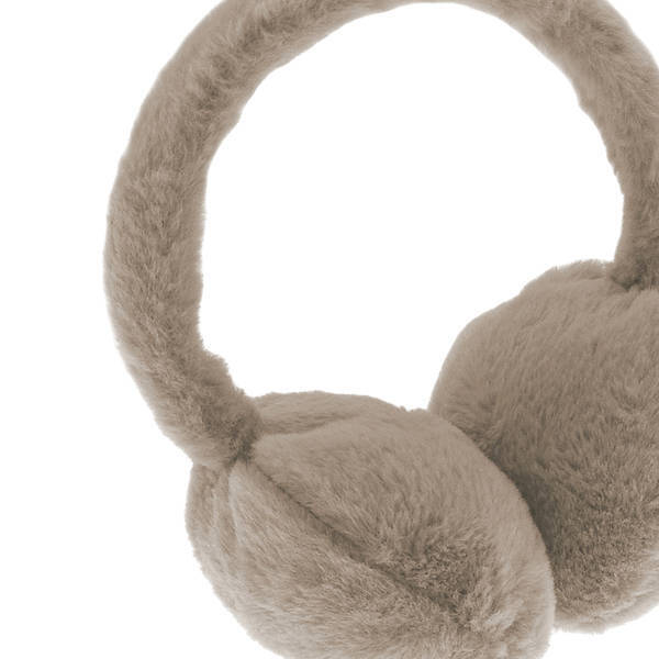 Ribbon faux fur earmuffs plain design, imported from the UK