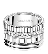 Harrods Boucheron Large White Gold and Diamond Quatre Radiant Ring- Buy online at McGrocer