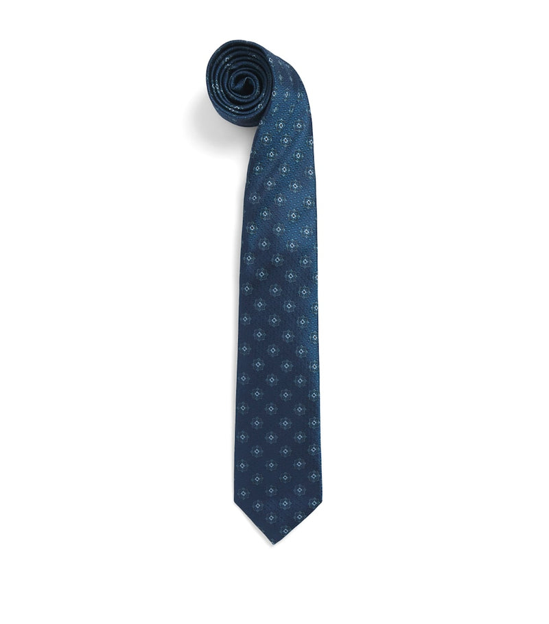 Canali silk jacquard tie 8cm, UK version