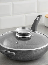 Next Tower Grey Cerastone Forged Wok 30cm- Buy online at McGrocer