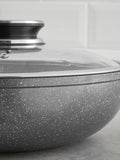 Tower Grey Cerastone Forged Wok 30cm (British brand)