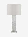 Dar Lighting Lazio silver table lamp 58cm, UK version