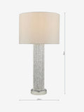 Dar Lighting Lazio silver table lamp 58cm, UK version