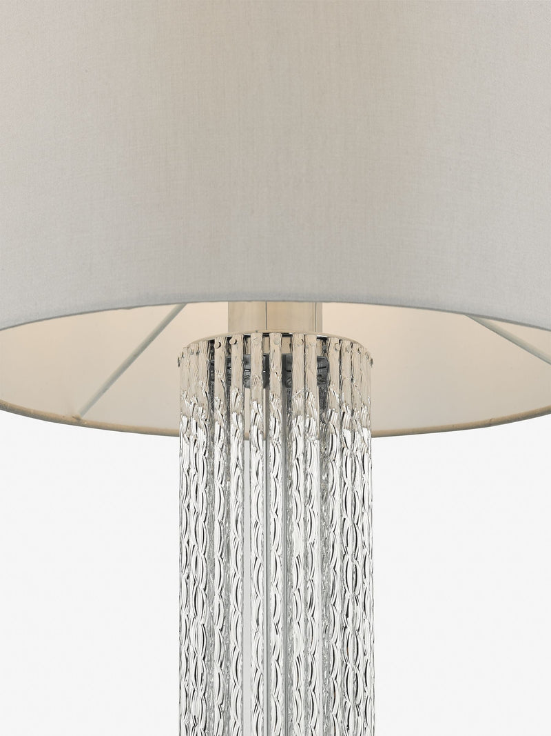 Dar Lighting Lazio silver table lamp 58cm, UK version