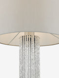 Dar Lighting Lazio silver table lamp 58cm, UK version