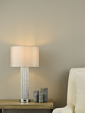Dar Lighting Lazio silver table lamp 58cm, UK version