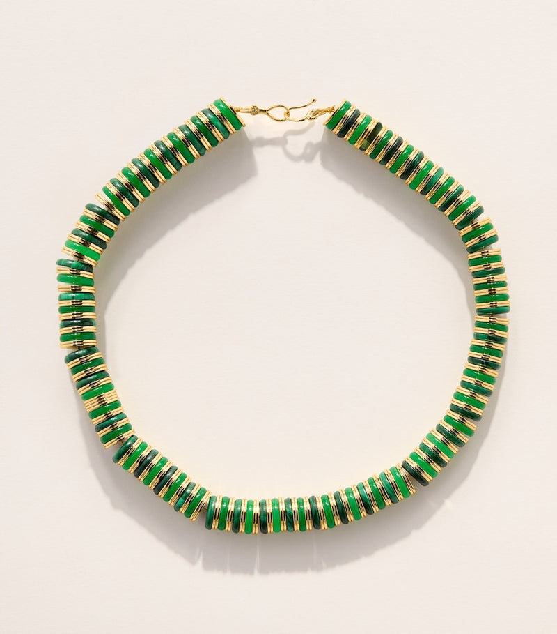 Eddie Borgo Lenox necklace jade malachite gold plated (British brand)