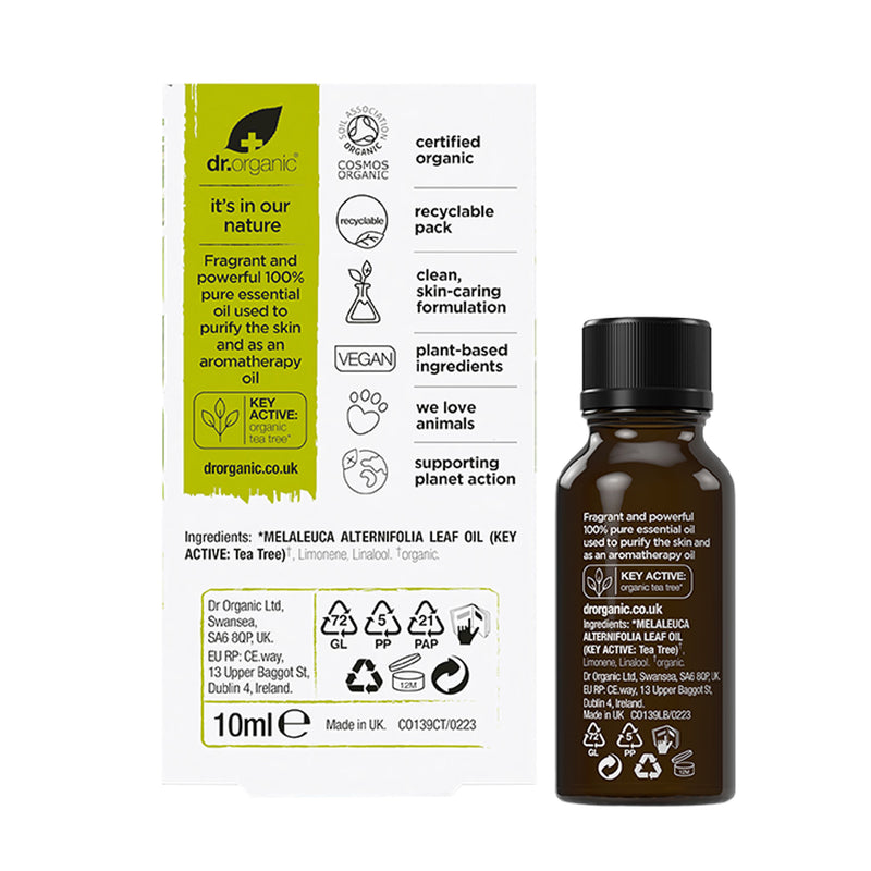 Dr Organic Tea Tree Pure Oil 10ml - British product
