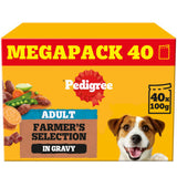 ASDA Pedigree Adult Wet Dog Food Farmers Selection Gravy 40 x 100g Pouch- Buy online at McGrocer