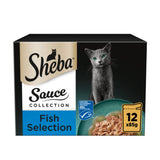 ASDA Sheba Sauce Collection Fish Selection Wet Cat Food Pouches 12 x 85g- Buy online at McGrocer