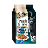 Sheba wet cat food salmon tuna trout 6x50g pouches, UK version