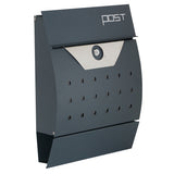 Phoenix Estilo front loading letter box graphite grey (British brand)