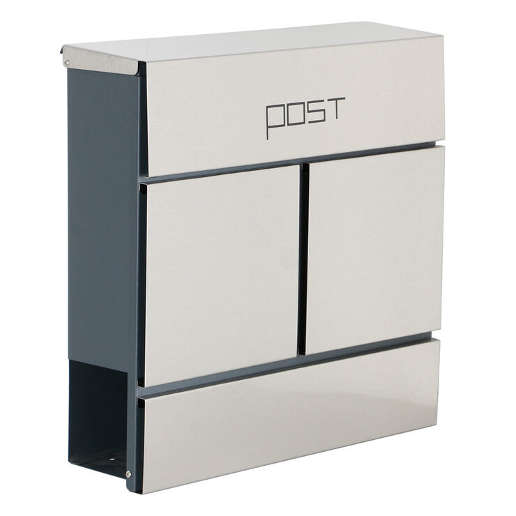 Phoenix Estilo top loading letter box stainless steel with key lock - British product