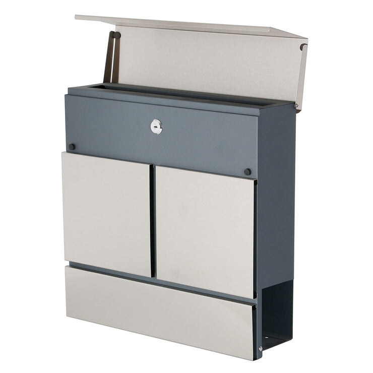 Phoenix Estilo top loading letter box stainless steel with key lock - British product