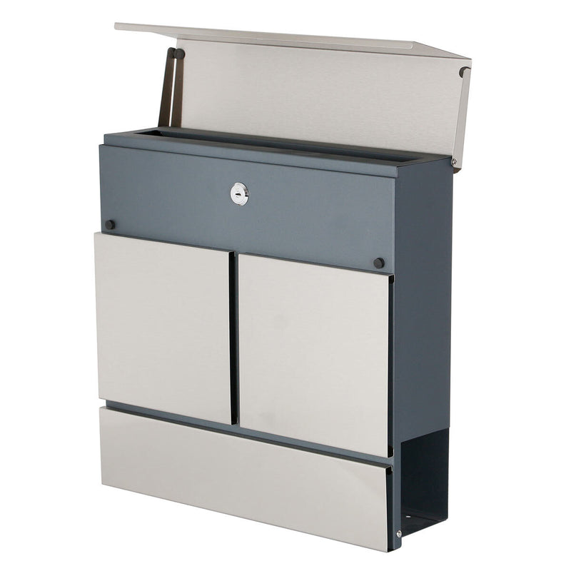 Phoenix Estilo top loading letter box stainless steel with key lock - British product