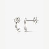 Superdrug MUCHV Moon Stud Earrings 18k Gold or Silver 0.9cm- Buy online at McGrocer