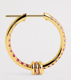 Spinelli Kilcollin mixed gold and sapphire demi hoop earrings - British product