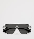 Dolce&Gabbana crystal-embellished visor sunglasses rectangular (British brand)