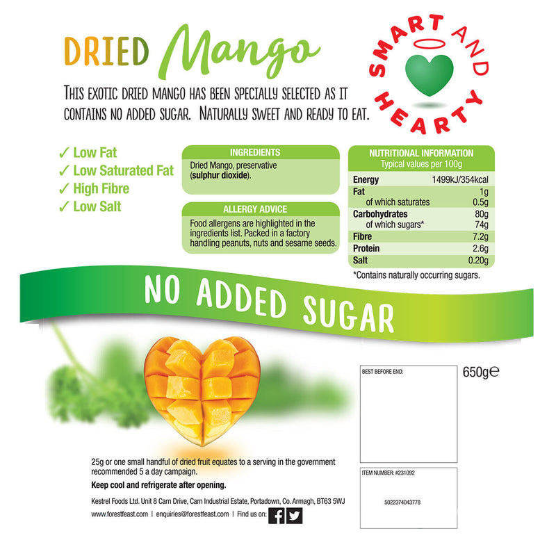 Forest Feast no added sugar dried mango snack 650g - British product