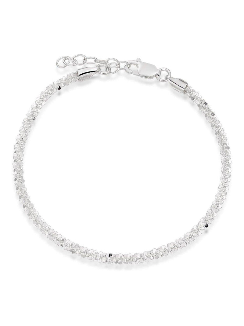 Silver Sparkle Bracelet sterling silver adjustable 19cm (British brand)