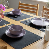 Habitat ribbed placemats set charcoal grey 48x33cm, imported from the UK