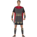 Smiffys Roman Gladiator Costume black with cape and cuffs, UK version