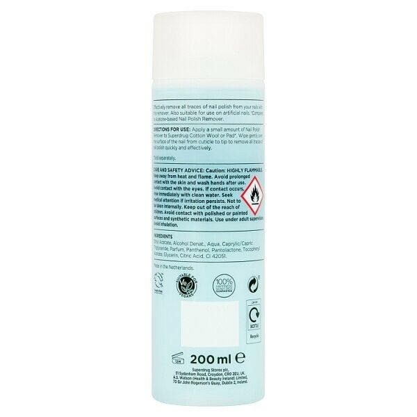 Superdrug Nail Polish Remover Acetone Free 200ml GOODS Superdrug