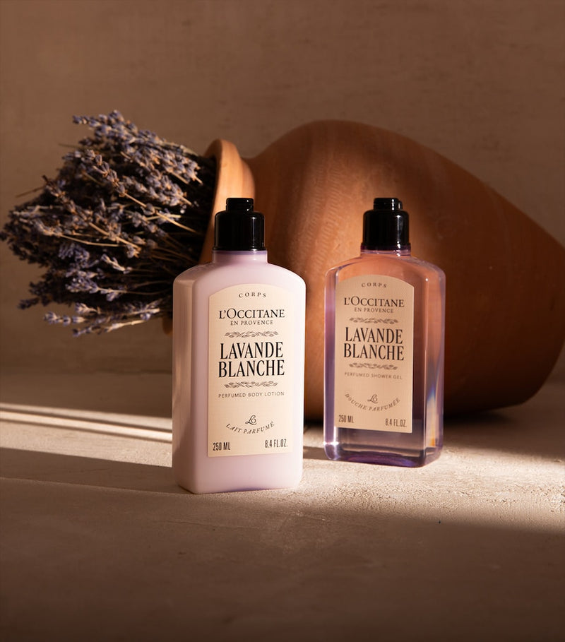 L'Occitane Lavande Blanche shower gel 250ml, UK version