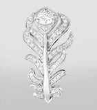 Boucheron Plume de Paon ring white gold diamond, UK version