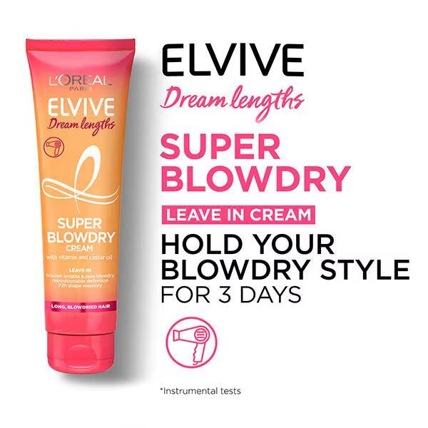 L'Oreal Paris Dream Lengths Blowdry Cream 150ml, imported from the UK