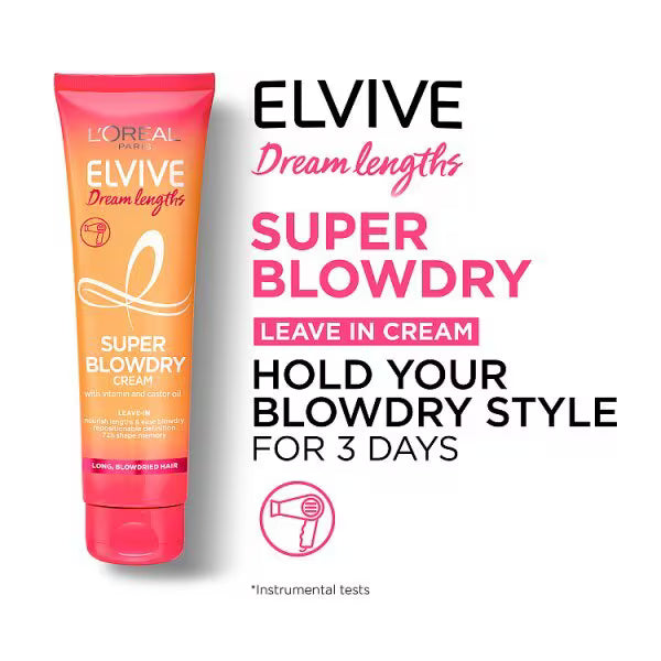 L'Oreal Paris Dream Lengths Blowdry Cream 150ml, imported from the UK