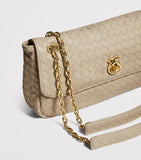 Bottega Veneta Madison shoulder bag lambskin Intrecciato weave, imported from the UK