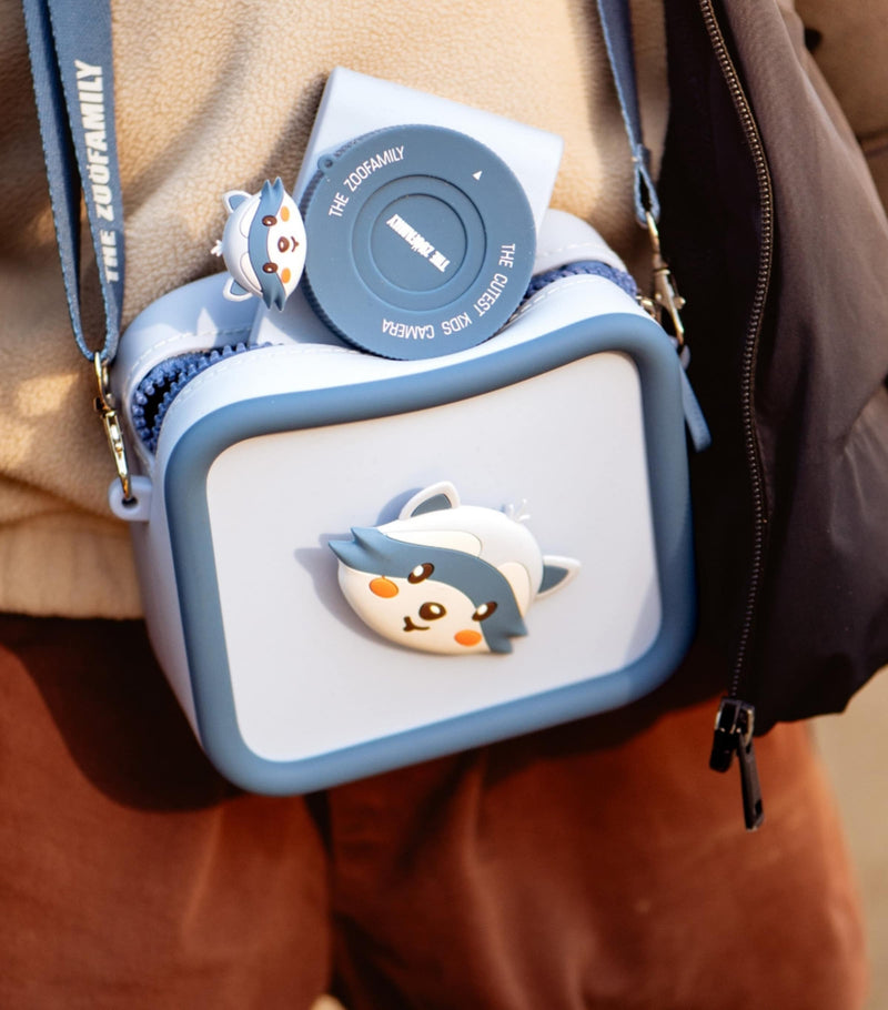Zoofamily silicon raccoon camera bag for kids, British brand
