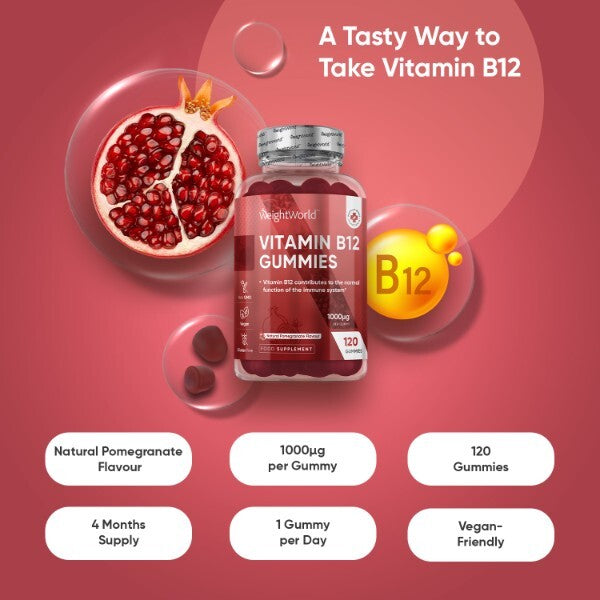WeightWorld vitamin B12 gummies 120 count, UK version