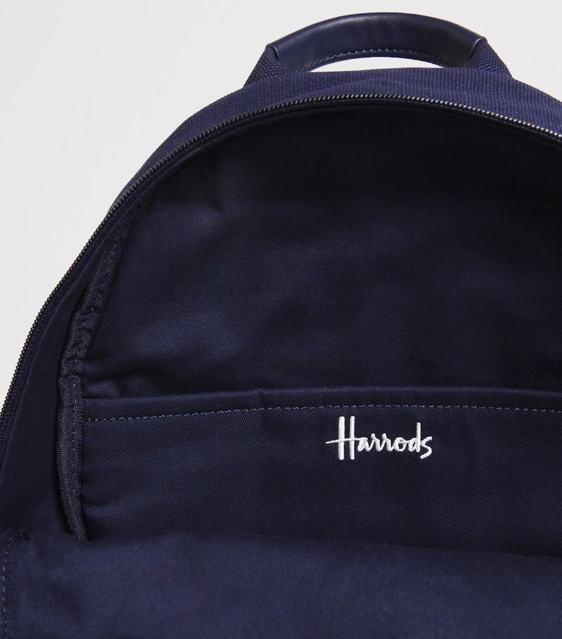 Harrods cotton embroidered emblem backpack, UK version