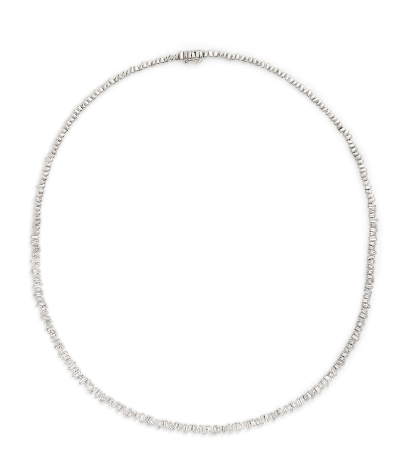 Suzanne Kalan white gold diamond mini tennis necklace - British product