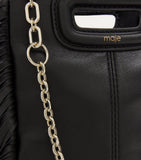 Maje mini leather 'M' top-handle bag (British brand)