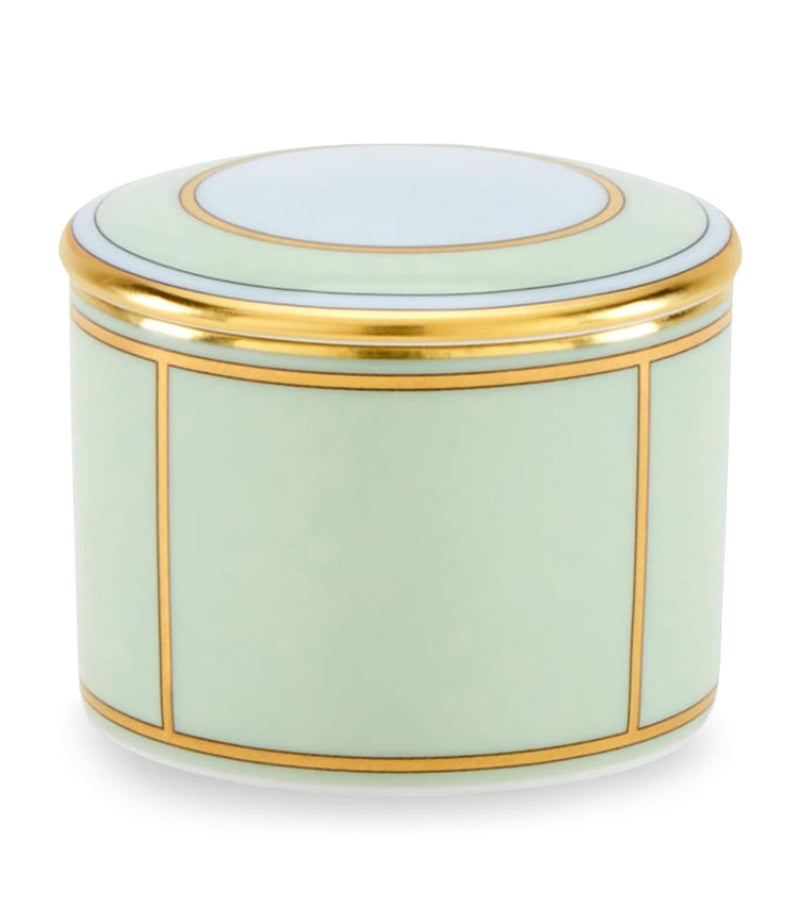 GINORI 1735 porcelain trinket box verde, UK version