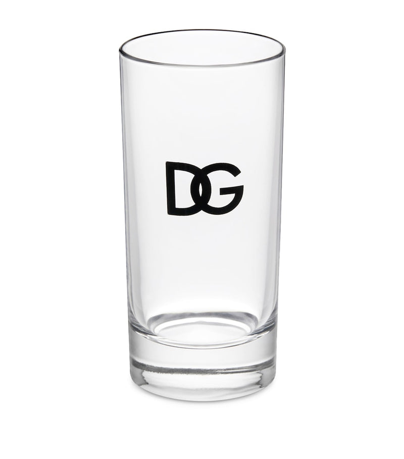 Dolce&Gabbana set of two logo glasses, 14cm tall - British product