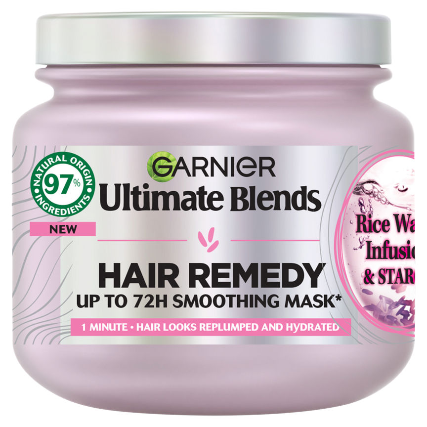 Garnier Ultimate Blends Rice Water Infusion & Starch Hair Remedy Mask for Long Hair, 380ml GOODS ASDA   