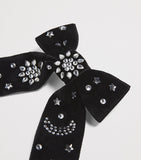 Tartine et Chocolat velvet hair bow with crystal starry night embellishments (British brand)