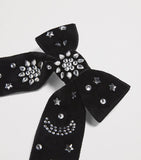 Tartine et Chocolat velvet hair bow with crystal starry night embellishments (British brand)
