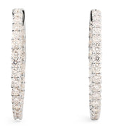 Harrods Harrods White Gold and Diamond Hoop Earrings 2.00ctw- Buy online at McGrocer