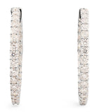 Harrods white gold diamond hoop earrings 2 carats (British brand)