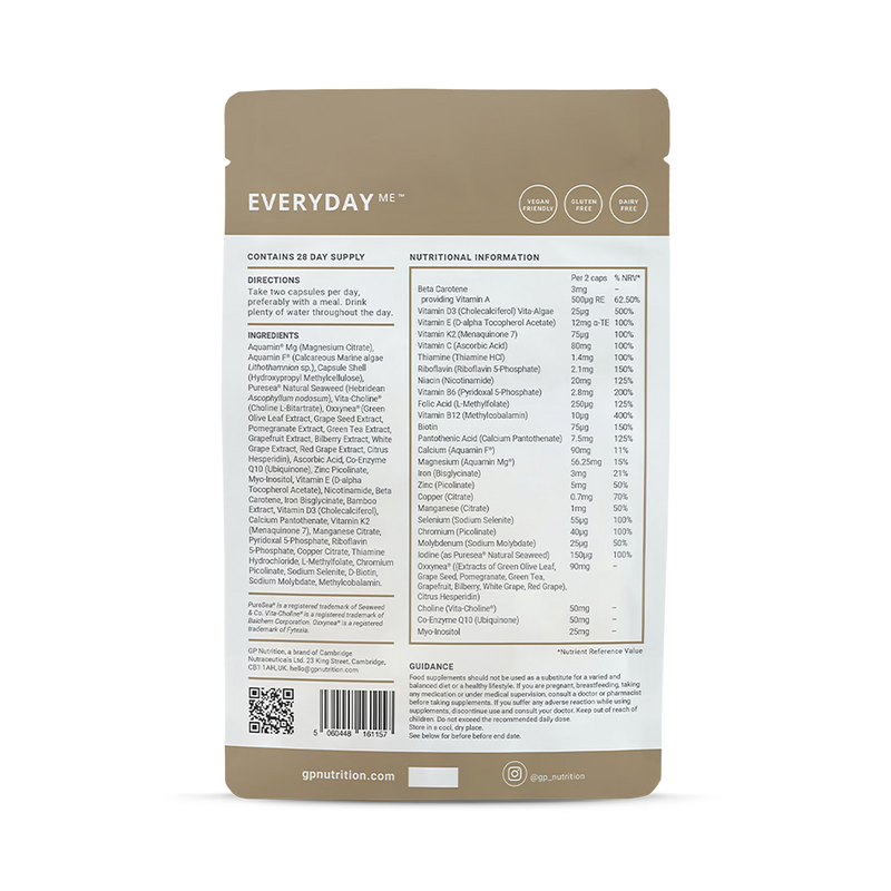 EverydayMe Advanced multivitamin capsules (British brand)